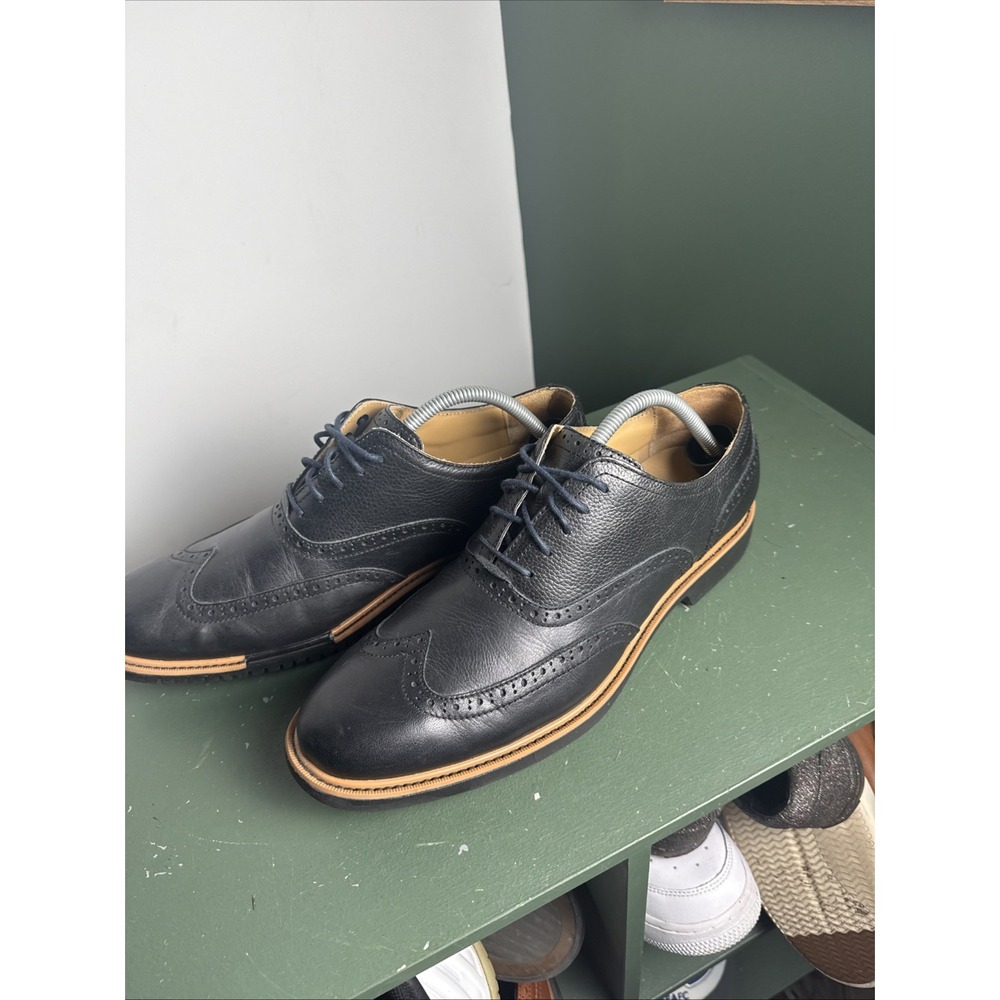 Cole Haan Black Leather Oxfords